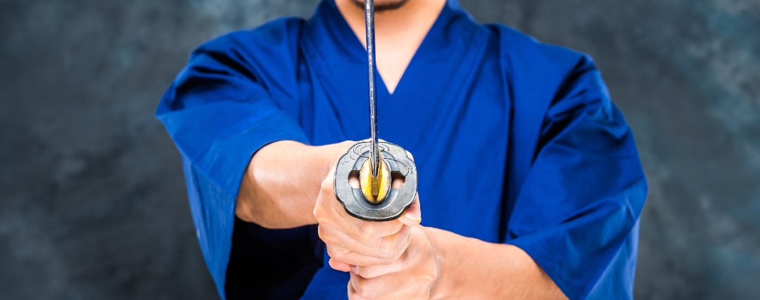 Hoe katana vasthouden